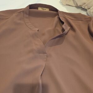 Timeson Mauve Split-V-Neck Blouse